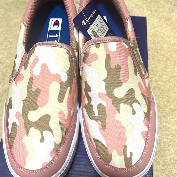 Champion Shoes - Champion mere/camo in pink beige slip on shoes in size 11 nwt